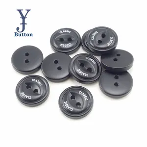 Yong Ji Factory Wholesale Round black Fish Eye Laser Buttons For Men's Coat Pants Customer Custom Resin Buckle