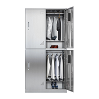 Casier de rangement en acier inoxydable antirouille, armoire métallique robuste à 3 ou 4 portes pour personnel, idéal pour usine et école