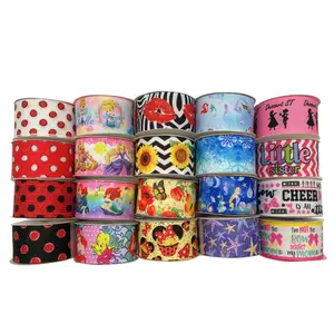 75mm custom 3 inch grosgrain single face printed ribbons