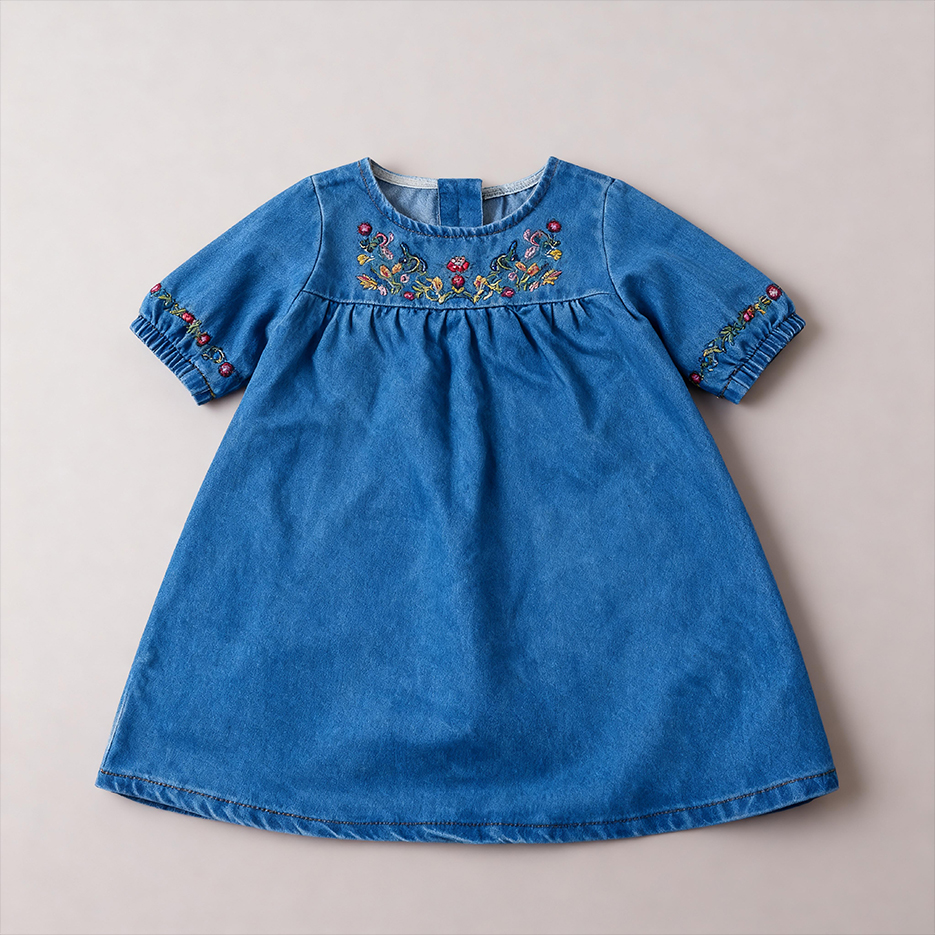 sachin and babi light blue dress Denim Embroidered Shirtdress BT6478D main image 1