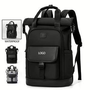 Custom Business Casual Luxury Sports Outdoor College <b>Roll</b> <b>Top</b> Mochila Waterproof Bagpack Travel Back Pack <b>Laptop</b> Bag <b>Backpacks</b> - Product Image 1