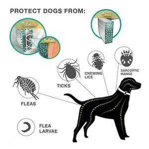 Collier anti-puces et tiques en silicone souple et confortable avec rubans pour chiens et chats – Offre spéciale – Sécurité durable pour animaux <span class=keywords><strong>de</strong></span> compagnie - Product Image 4