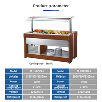 Équipement de bar professionnel, fournitures pour restaurants, table de buffet, réfrigérateur de bar, acier inoxydable, refroidissement statique/ventilateur, Wibeida