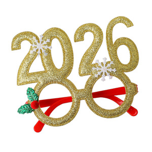 Wolfun 2026 New Modern Carbon Fiber Christmas Decorative Glasses Adult Children Gifts Holiday Supplies Party Creative - Product Image 3