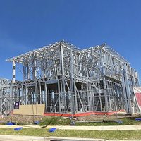 Villa préfabriquée de luxe à 2 étages en acier léger, maison préfabriquée moderne de haute qualité, montage facile pour la construction de villas