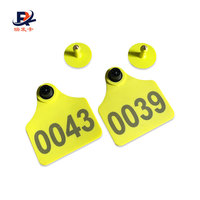 Étiquette d'oreille chinoise de suivi des animaux de mouton RFID de haute qualité, étiquette de numérotation ronde fermée pour la gestion agricole