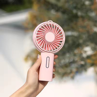 Mini ventilateur portable USB rechargeable pour enfants, avec lumière LED, alimenté par batterie, pour l'extérieur
