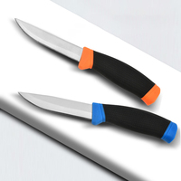 Couteau à poisson de 4 pouces en acier inoxydable pour trancher et fileter avec gaine en plastique – Cuchillo Pesca Pier Boat Kitchen Meat Veg. Outils de camping