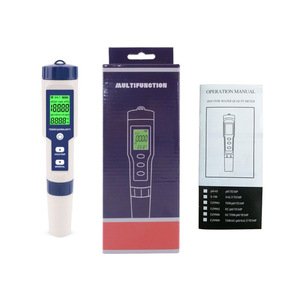 เครื่องวัดค่า pH แบบพกพา 5 in 1 มัลติฟังก์ชั่น วัดความเค็ม TDS วัดค่า EC วัดอุณหภูมิ สำหรับตรวจสอบคุณภาพน้ำ ทำจากพลาสติก - Product Image 5