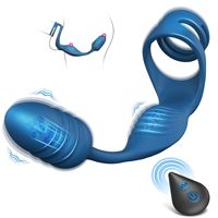 Anneau de sperme de verrouillage masseur anal pour hommes et femmes Masturbation point G vibrateur masseur de Prostate avec télécommande sans fil