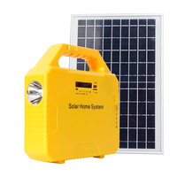 Kit solaire portable mini 3W 4500mAh avec générateur, radio, lampe torche et ampoules LED pour éclairage d'urgence domestique