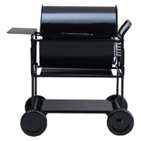 Chariot carré d'extérieur pour maison de poupée 1:12, mini barbecue, ornements en fer forgé