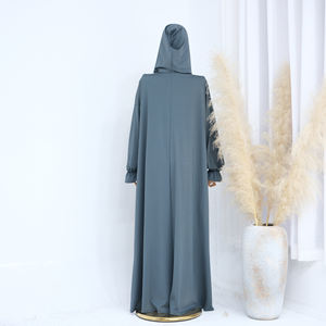 Último Modelo de Loriya, Hiyab de Oración de una Pieza, Sudadera Lisa de Jersey, Abaya, Ropa Islámica, Vestidos de Oración Transpirables para Eid y Ramadán - Product Image 6