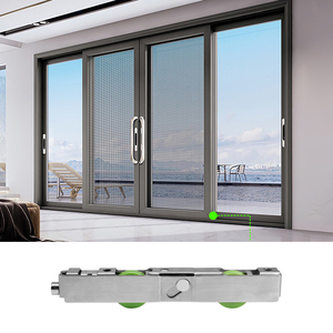 บานเลื่อน UPVC หน้าต่างลูกกลิ้งที่มีสแตนเลสสนับสนุนและล้อไนล่อนหักสะพานรอกประตูและอุปกรณ์หน้าต่าง - Product Image 5