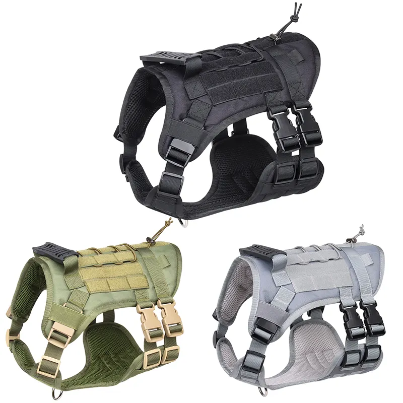 Dog harness set big dog harness custom logo Hunting Training Tactical Dog Harness