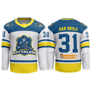 Fabrik Großhandel Niedrig preis Sublimation Bedrucktes Polyester Maßge schneiderte Team Hockey Sweatshirts ohne Mindest anforderungen - Product Image 1