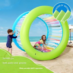 <span class=keywords><strong>Roue</strong></span> de roulement <span class=keywords><strong>gonflable</strong></span> en PVC 73*65 pouces multi couleurs pour enfants piscine lac arrière-cour pelouse jeu extérieur actif - Product Image 5