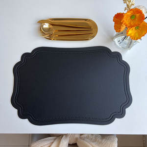 Nordic Creative Leather Eco-Friendly Home Dining <b>Mat</b> Modern Waterproof Hotel Western Table <b>Mat</b> Thermal Insulation Non-slip <b>Mat</b> - Product Image 6