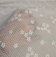 Nuevo Estilo - Tela de Malla Jacquard Floral Elástica de Modal y Spandex - Adecuada para Ropa Interior, Camisetas, Capas Base, etc.