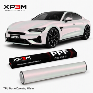 XP3M Matte Dawning <b>White</b> Matte Satin TPU Color PPF Car <b>Wrap</b> Vinyl 7.5 Mil Self Healing Anti Scratch Anti Yellowing 1.52x15m Roll - Product Image 1