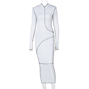 <span class=keywords><strong>Vestido</strong></span> de <span class=keywords><strong>camiseta</strong></span> de <span class=keywords><strong>manga</strong></span> <span class=keywords><strong>larga</strong></span> con capucha para mujer, superventas, de alta calidad, ajustado, para fiesta, ropa de calle, <span class=keywords><strong>vestido</strong></span> informal para mujer - Product Image 2
