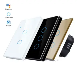 EU UK 2 Gang Tuya Smart Wifi Wand schalter mit Alexa Remote 220V ZigBee Keine kapazitive Wand Magnetic Retention App Voice Timing