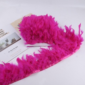 Venta al por mayor stock de colores blanco Turquía Chandelle pluma flecos ajuste para <span class=keywords><strong>carnaval</strong></span> fiesta ropa vestidos - Product Image 3