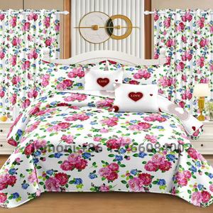 Ensemble de draps de <span class=keywords><strong>lit</strong></span> 3 pièces personnalisé <span class=keywords><strong>en</strong></span> usine <span class=keywords><strong>drap</strong></span> <span class=keywords><strong>plat</strong></span> King Size avec taies d'oreiller ensemble de literie imprimé floral à prix bon marché - Product Image 6