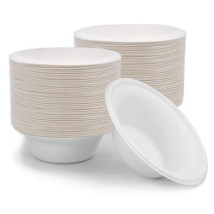 Micro-ondes aliments biodégradables à emporter smoothie riz pâtes assiette à dessert bol à sucre jetable personnalisé - Product Image 2