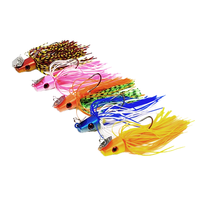 Leurre de pêche à la traîne en eau salée, spinnerbait, chatterbait métallique, jig de lancer avec hameçons pour la pêche en bateau en mer