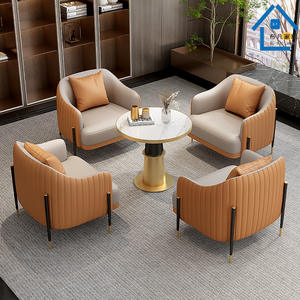 Conjunto de sofás de piel sintética para hotel, muebles duraderos para recepción, salón, vestíbulo de hotel, oficina y áreas de reuniones. - Product Image 2