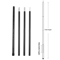 Tiges télescopiques d'extension de poteau télescopique en aluminium de fibre de carbone de vente chaude