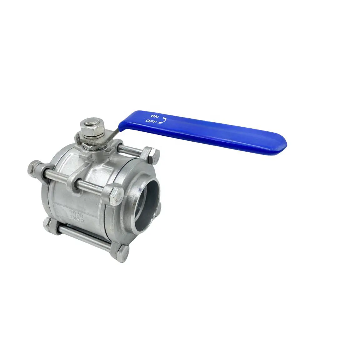 cf8 cf8m body stainless steel 304 316 ball three pieces 3PC bw end buttweld type Ball Valve