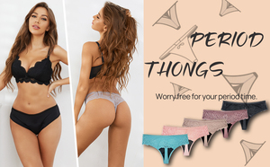 Tanga <span class=keywords><strong>de</strong></span> Encaje Sexy Nueva Sin PFAS, Bragas Menstruales <span class=keywords><strong>de</strong></span> Algodón Reutilizables <span class=keywords><strong>de</strong></span> Alta Calidad con 4 Capas a Prueba <span class=keywords><strong>de</strong></span> Fugas y Alta Absorbencia para Mujer - Product Image 3