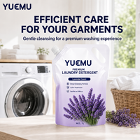 Lessive liquide à la lavande 1L en pochette souple, marque distributeur, écologique, à base de plantes, nettoyage en profondeur, OEM, vente en gros