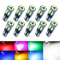 Ampoules LED T5 W3W W1.2W 4014 7SMD de haute qualité pour tableau de bord de voiture, lampes de jauge, éclairage intérieur automobile, voyants d'avertissement, lumières d'instrumentation