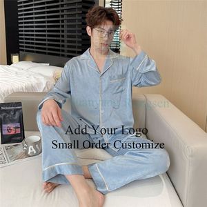Setelan Piyama Lengan Panjang Katun Baru untuk Remaja Laki-laki - Product Image 3