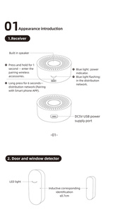 Беспроводная система сигнализации HjellyTek Tuya WiFi <span class=keywords><strong>DC</strong></span> 5V с защитой от краж, 433 МГц, комплект датчиков для дверей и окон, для дома, магазина, офиса (Plug-and-Play) - Product Image 6