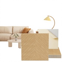 Commande en gros de panneaux muraux acoustiques à motif grain de bois, design en chevrons, design graphique, auto-adhésifs, en fibre de polyester haute densité