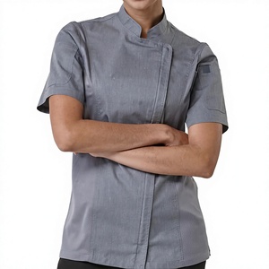 Uniforme de Chef para Personal de Catering, Chaqueta de Cocina para Restaurante y Hotel con Logotipo Personalizado, Chaqueta de Chef Profesional con Cuello Alto y Transpirable - Product Image 1