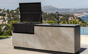 Teras mewah Ghana ide dapur luar ruangan baja tahan karat Pulau dapur luar ruangan 304 baja - Product Image 3