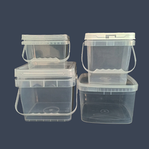 Emballage <span class=keywords><strong>de</strong></span> seaux en plastique carrés d'alimentation recyclable baril <span class=keywords><strong>de</strong></span> stockage en gros avec poignée et couvercle - Product Image 6