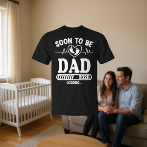 T-shirt d'annonce de grossesse « Prochain papa 2026 en cours de chargement » - Product Image 3