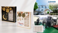 Boîte à chocolats de Noël carrée pliable recyclable avec fenêtre, 16 compartiments, en carton blanc, pour bonbons, vente en gros