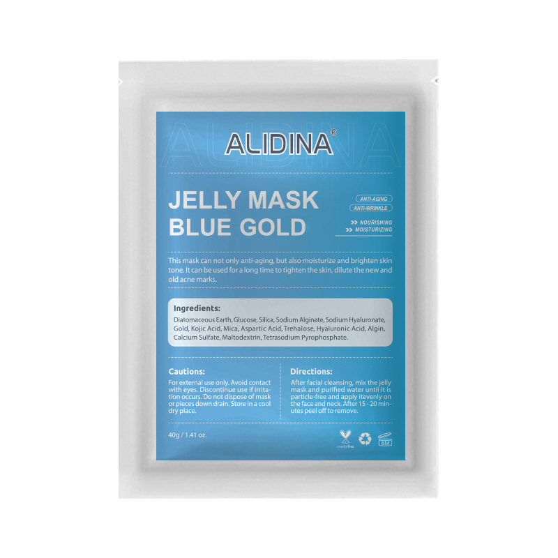 Maschera gelatinosa blu oro