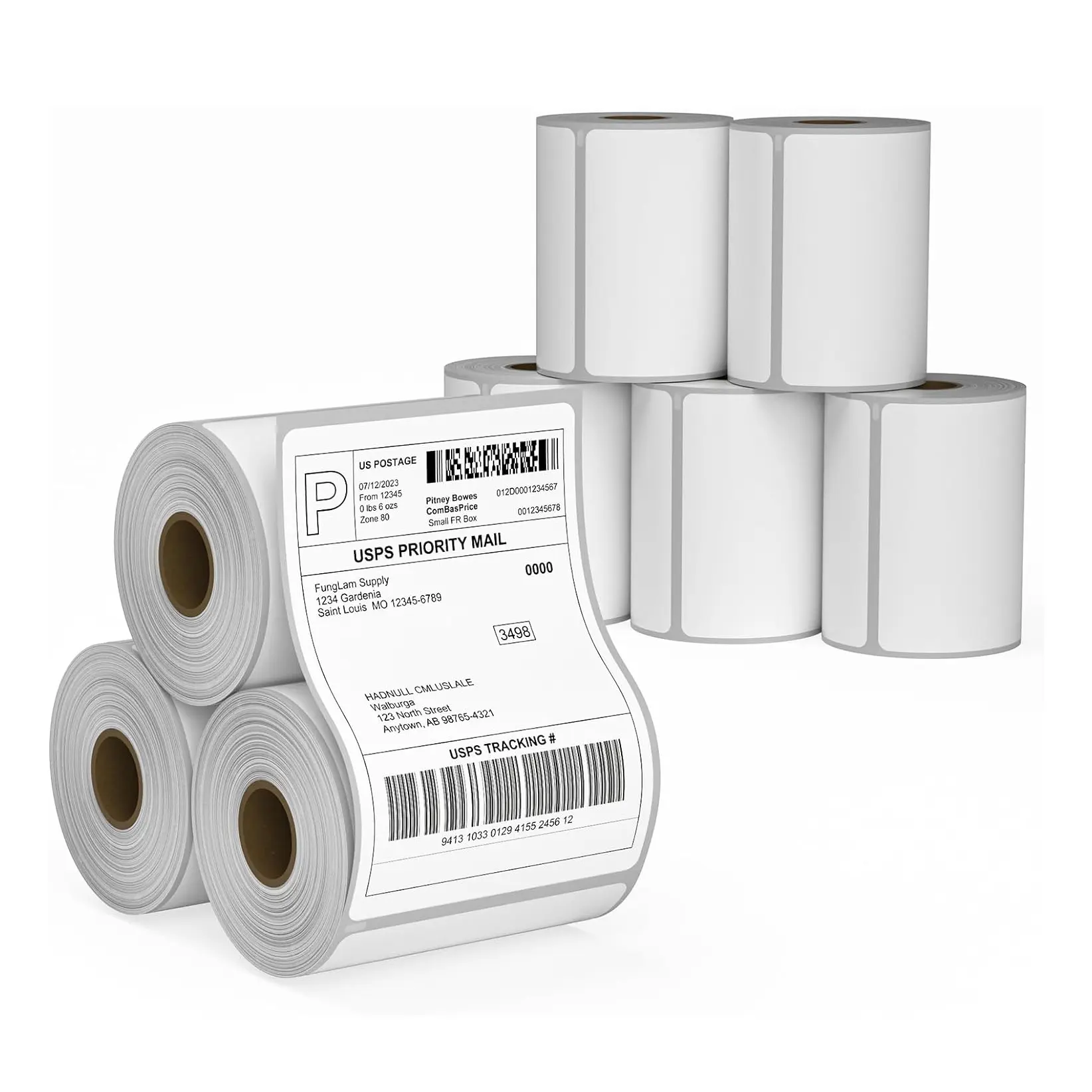 Direct thermal Printing clear and low price Customize your own size waterproof against scratches Blank hot label paper