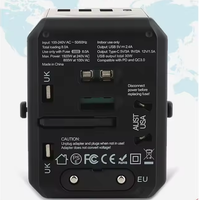 Adaptateur de voyage multi-national avec chargeur USB pour prises EU/UK/US/AU