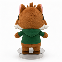 Vêtements personnalisés pour poupée en peluche écureuil mignon, tenue à capuche verte pour jouet en peluche, déguisement pour poupée de personnage IP