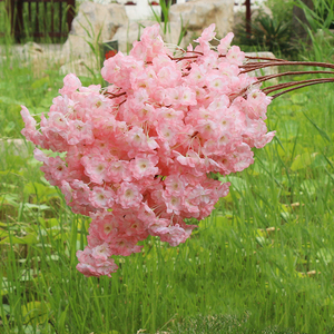Vente en gros de branches d'<span class=keywords><strong>arbre</strong></span> de décoration de mariage, <span class=keywords><strong>fleurs</strong></span> artificielles en soie, branches de <span class=keywords><strong>fleurs</strong></span> de cerisier <span class=keywords><strong>blanches</strong></span> et roses pour arche de table - Product Image 1