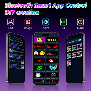 Letrero Luminoso con Ojos de Diablo para Carrito de Golf, Pantalla Flexible para Parabrisas, Letrero LED Animado DIY para Decoraciones, Halloween, Festivales, SUVs - Product Image 4